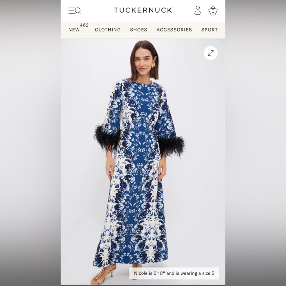 TUCKERNUCK Indigo Reflection Feather Jamison Dress